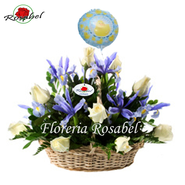 Canasta floral para niño 03