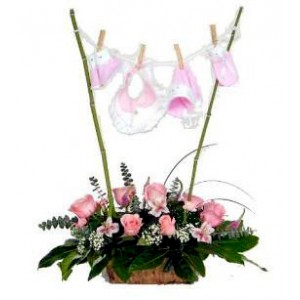 Flores para nacimiento niña Cdo.05