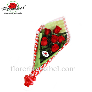 Ramo con 6 Rosas Rojas