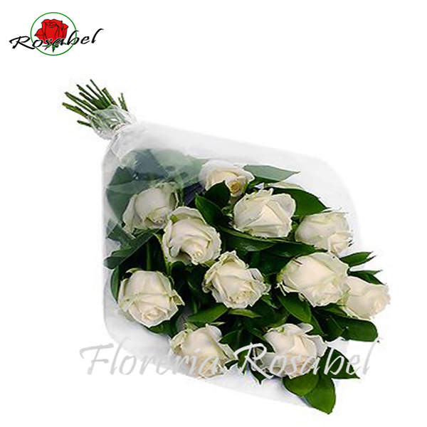 Ramo de 12 Rosas Blancas